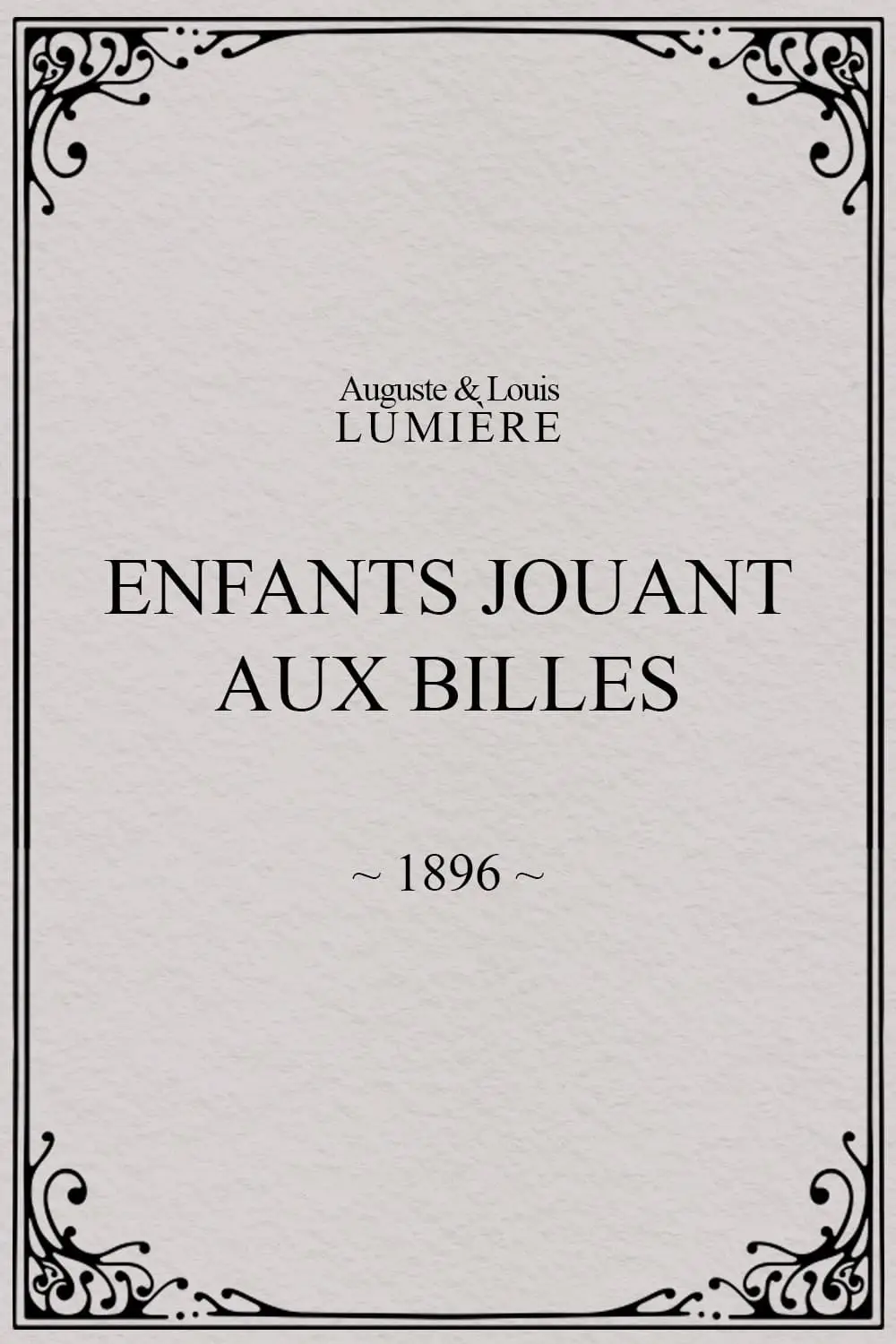 Enfants jouant aux billes