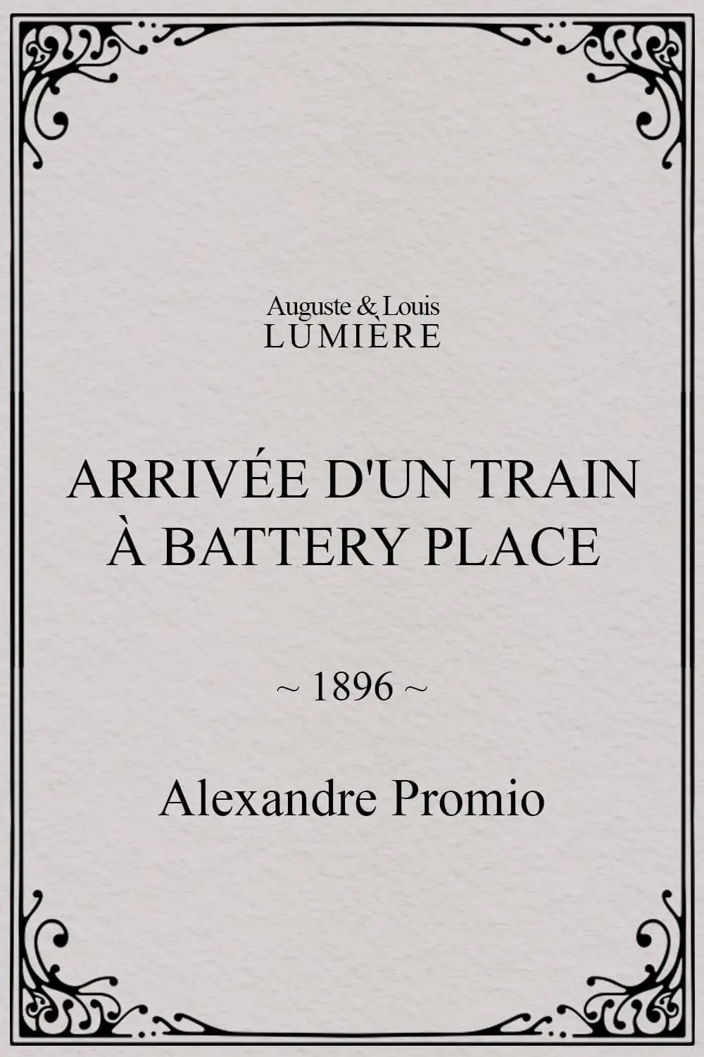 New York. Arrival of a Train at Battery Place